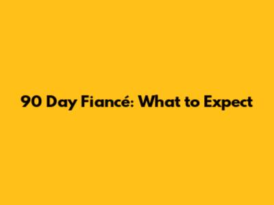 90 Day Fiancé: What to Expect