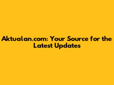 Aktualan.com: Your Source for the Latest Updates