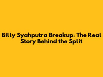 Billy Syahputra Breakup: The Real Story Behind the Split