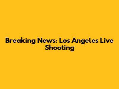 Breaking News: Los Angeles Live Shooting