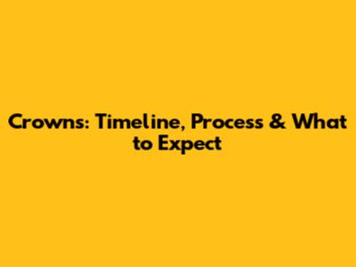 Crowns: Timeline, Process & What to Expect