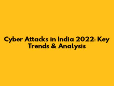 Cyber Attacks in India 2022: Key Trends & Analysis