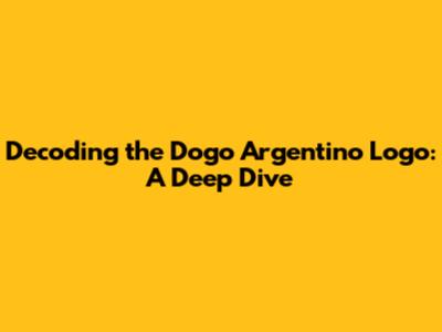 Decoding the Dogo Argentino Logo: A Deep Dive