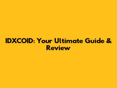 IDXCOID: Your Ultimate Guide & Review