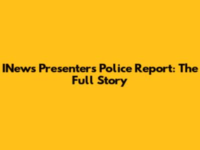 INews Presenter's Police Report: The Full Story