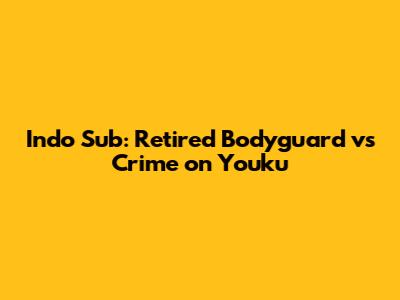 Indo Sub: Retired Bodyguard vs Crime on Youku