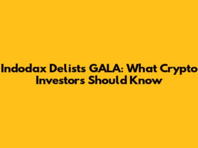 Indodax Delists GALA: What Crypto Investors Should Know
