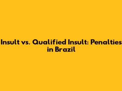 Insult vs. Qualified Insult: Penalties in Brazil
