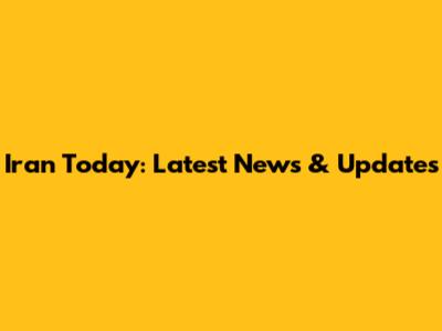 Iran Today: Latest News & Updates