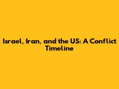 Israel, Iran, and the US: A Conflict Timeline