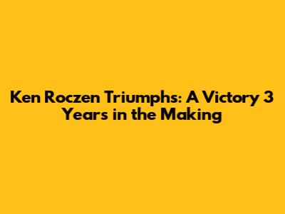 Ken Roczen Triumphs: A Victory 3 Years in the Making