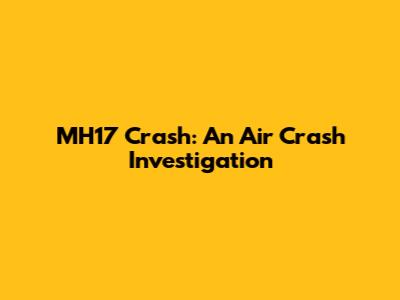 MH17 Crash: An Air Crash Investigation
