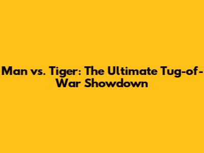 Man vs. Tiger: The Ultimate Tug-of-War Showdown