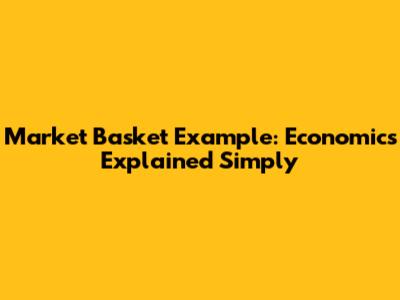 Market Basket Example: Economics Explained Simply