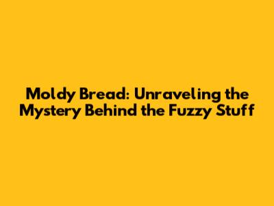 Moldy Bread: Unraveling the Mystery Behind the Fuzzy Stuff