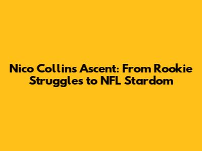Nico Collins' Ascent: From Rookie Struggles to NFL Stardom