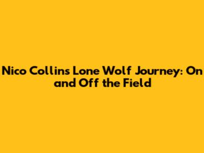 Nico Collins' Lone Wolf Journey: On and Off the Field