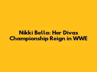 Nikki Bella: Her Divas Championship Reign in WWE