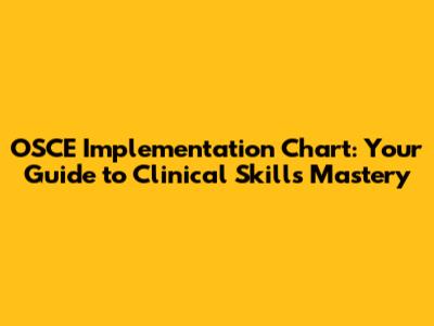 OSCE Implementation Chart: Your Guide to Clinical Skills Mastery