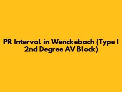 PR Interval in Wenckebach (Type I 2nd Degree AV Block)