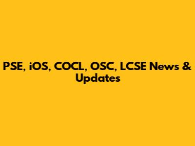 PSE, iOS, COCL, OSC, LCSE News & Updates