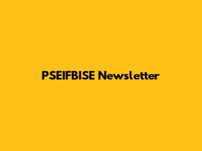 PSEIFBISE Newsletter