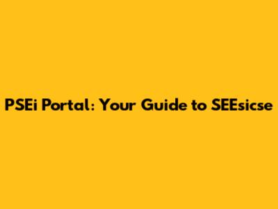 PSEi Portal: Your Guide to SEEsicse