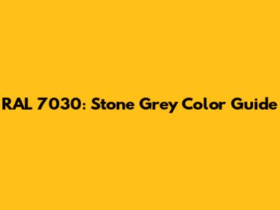 RAL 7030: Stone Grey Color Guide