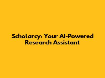 Scholarcy: Your AI-Powered Research Assistant