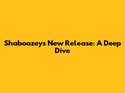 Shaboozey's New Release: A Deep Dive