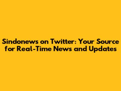 Sindonews on Twitter: Your Source for Real-Time News and Updates