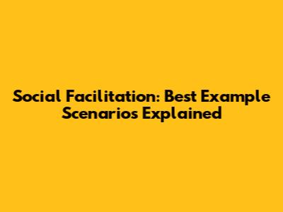 Social Facilitation: Best Example Scenarios Explained