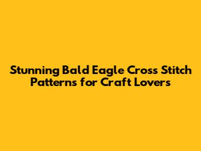 Stunning Bald Eagle Cross Stitch Patterns for Craft Lovers