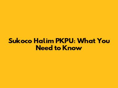 Sukoco Halim PKPU: What You Need to Know