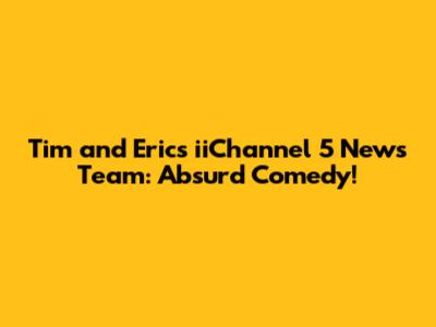 Tim and Eric's iiChannel 5 News Team: Absurd Comedy!