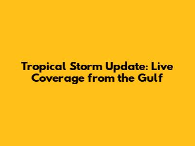 Tropical Storm Update: Live Coverage from the Gulf
