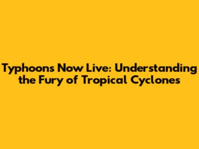 Typhoons Now Live: Understanding the Fury of Tropical Cyclones