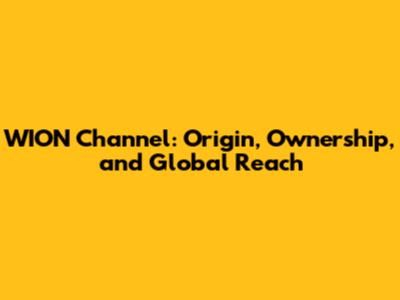 WION Channel: Origin, Ownership, and Global Reach