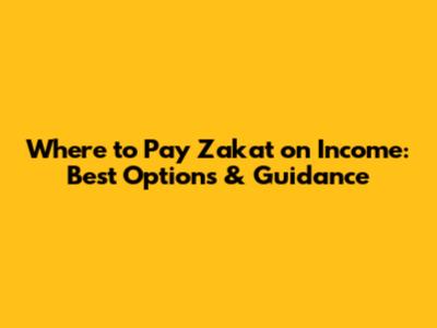 Where to Pay Zakat on Income: Best Options & Guidance