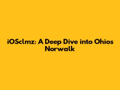 iOSclmz: A Deep Dive into Ohio's Norwalk